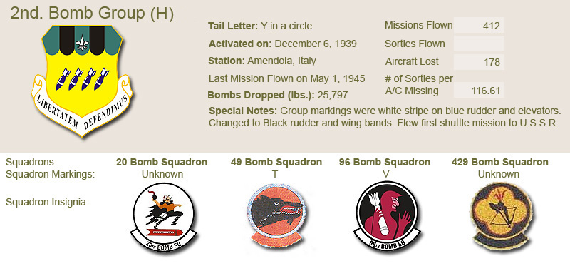 2nd Bomb Group and Unit Insignias