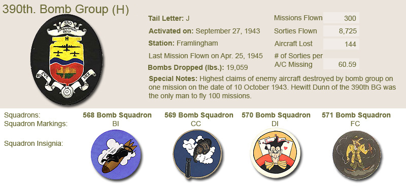 390th Bomb Group and Unit Insignias