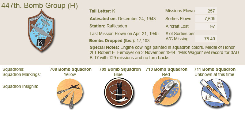 447th Bomb Group and Unit Insignias