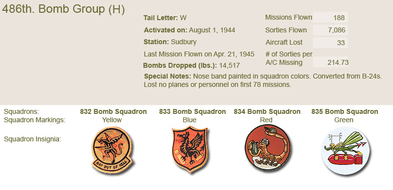 486th Bomb Group and Unit Insignias