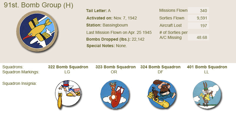 91st Bomb Group and Unit Insignias